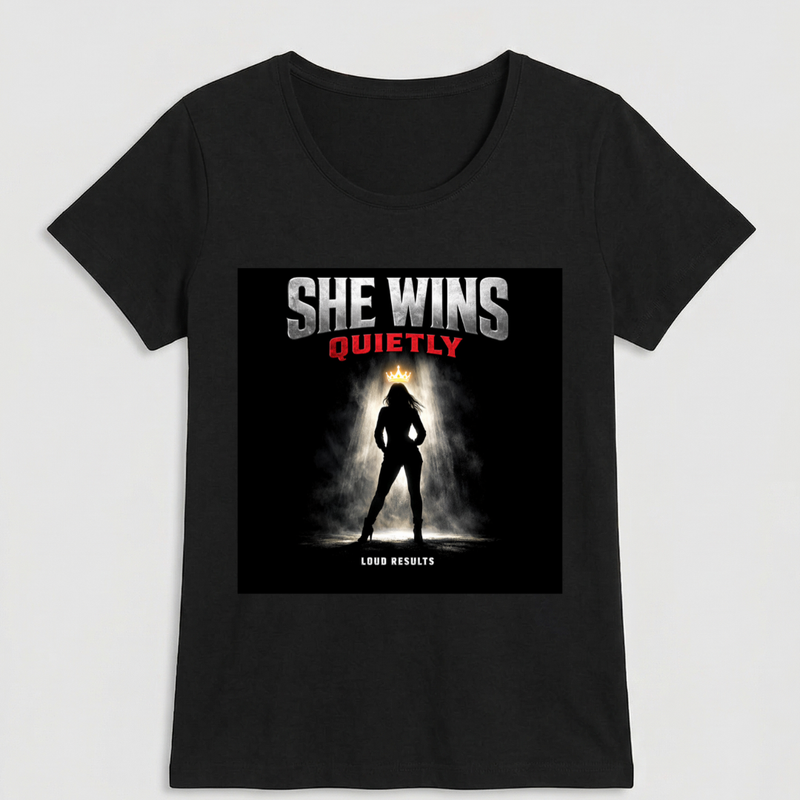 She Wins Quietly — Women's T-Shirt