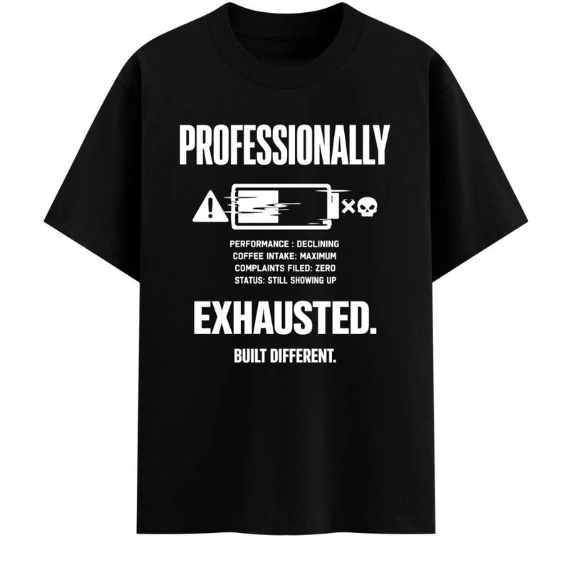 Professionally Exhausted — Men's Oversized T-Shirt