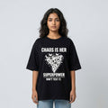 Chaos Is Her Superpower — Women's Oversized T-Shirt