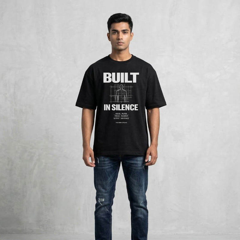 Built in Silence — Men's Oversized T-Shirt
