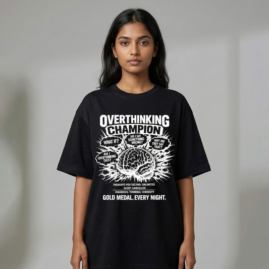 Overthinking Champion — Women's Oversized T-Shirt