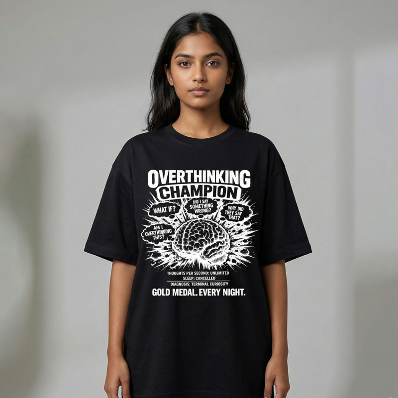 Overthinking Champion — Women's Oversized T-Shirt