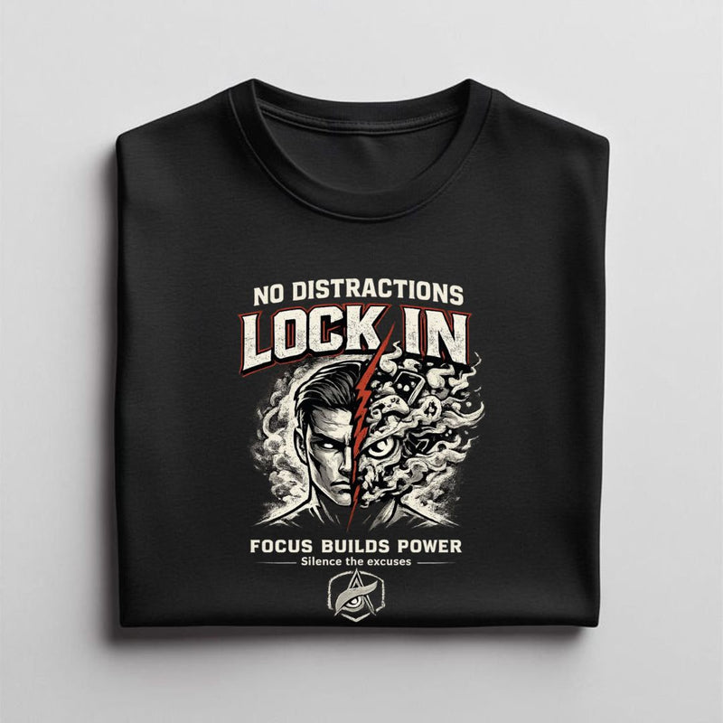 LOCK IN – No Distractions T-Shirt