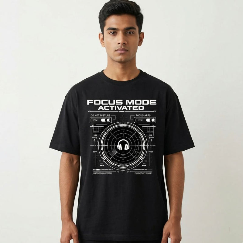 Focus Mode Activated — Men's Oversized T-Shirt
