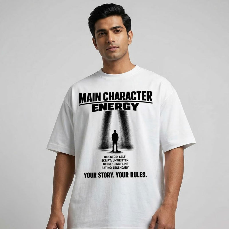 Main Character Energy — Men's Oversized T-Shirt