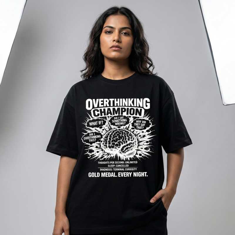 Overthinking Champion — Women's Oversized T-Shirt
