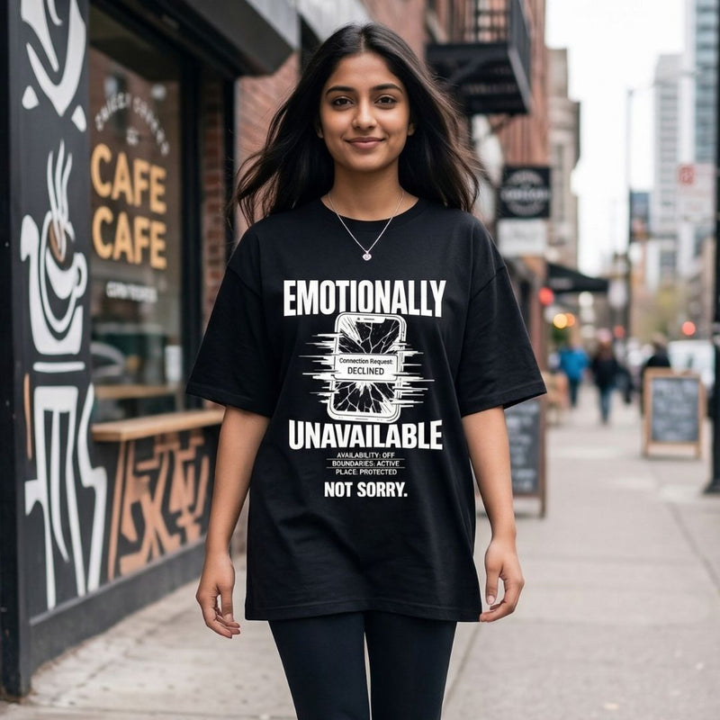 Emotionally Unavailable — Women's Oversized T-Shirt