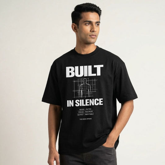 Built in Silence — Men's Oversized T-Shirt