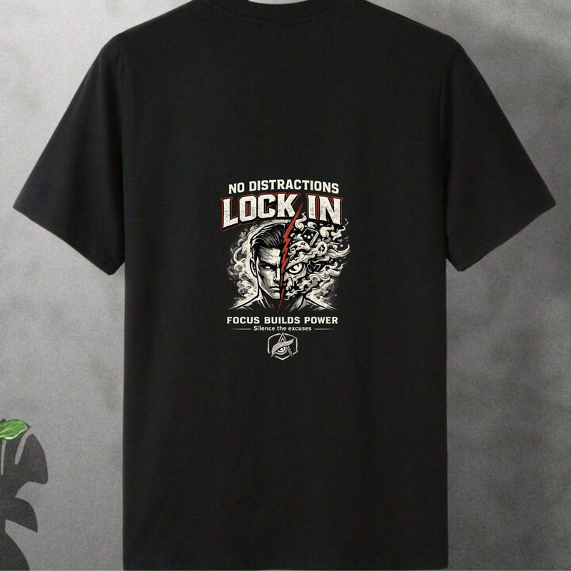 LOCK IN – No Distractions T-Shirt