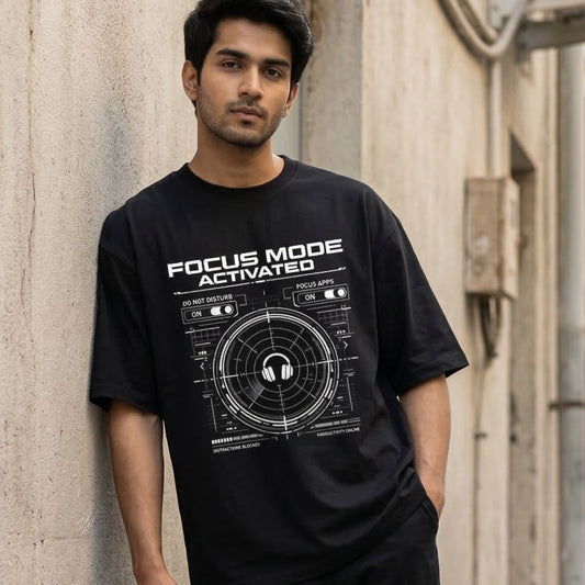 Focus Mode Activated — Men's Oversized T-Shirt
