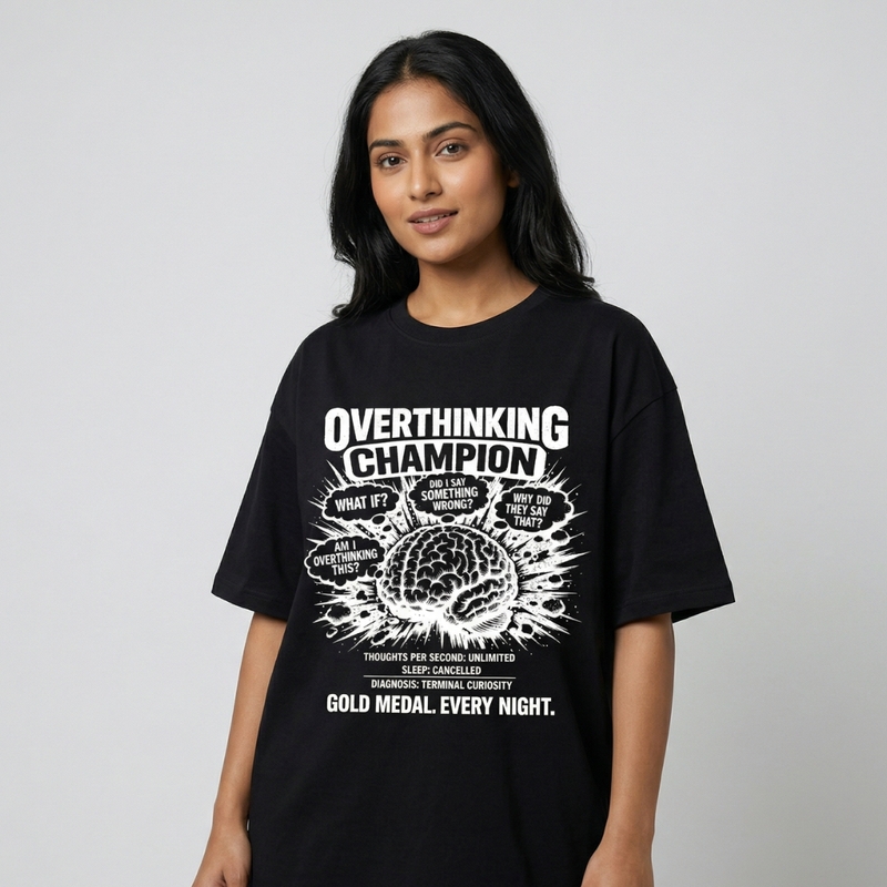 Overthinking Champion — Women's Oversized T-Shirt