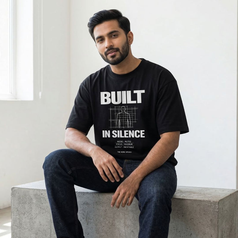 Built in Silence — Men's Oversized T-Shirt
