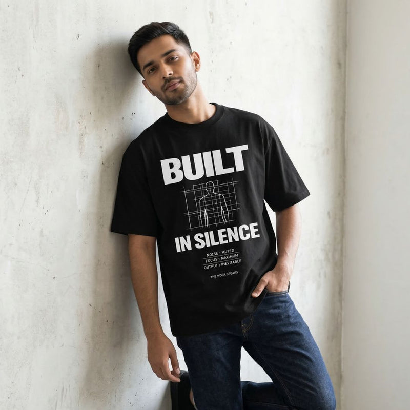 Built in Silence — Men's Oversized T-Shirt